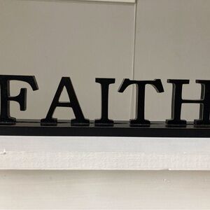 Black WoodenFaith Sign